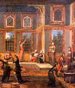 Jean-Baptiste Van Mour, Harem scene with the Sultan